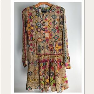 Pleated shift dress from Anthropologie